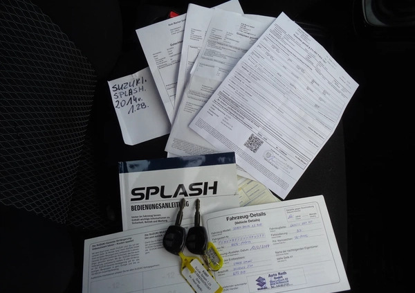 Suzuki Splash cena 26900 przebieg: 88000, rok produkcji 2014 z Pabianice małe 497